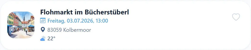 Wetter direkt beim Flohmarkt